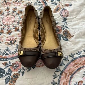 Coach Buckle Flats - Size 7.5 - Brown